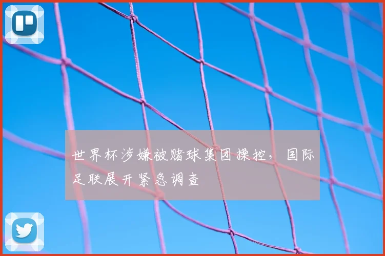 世界杯涉嫌被赌球集团操控，国际足联展开紧急调查