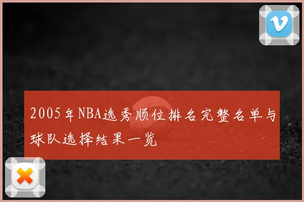 2005年NBA选秀顺位排名完整名单与球队选择结果一览